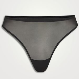 SKIMS mesh built up thong in Onyx